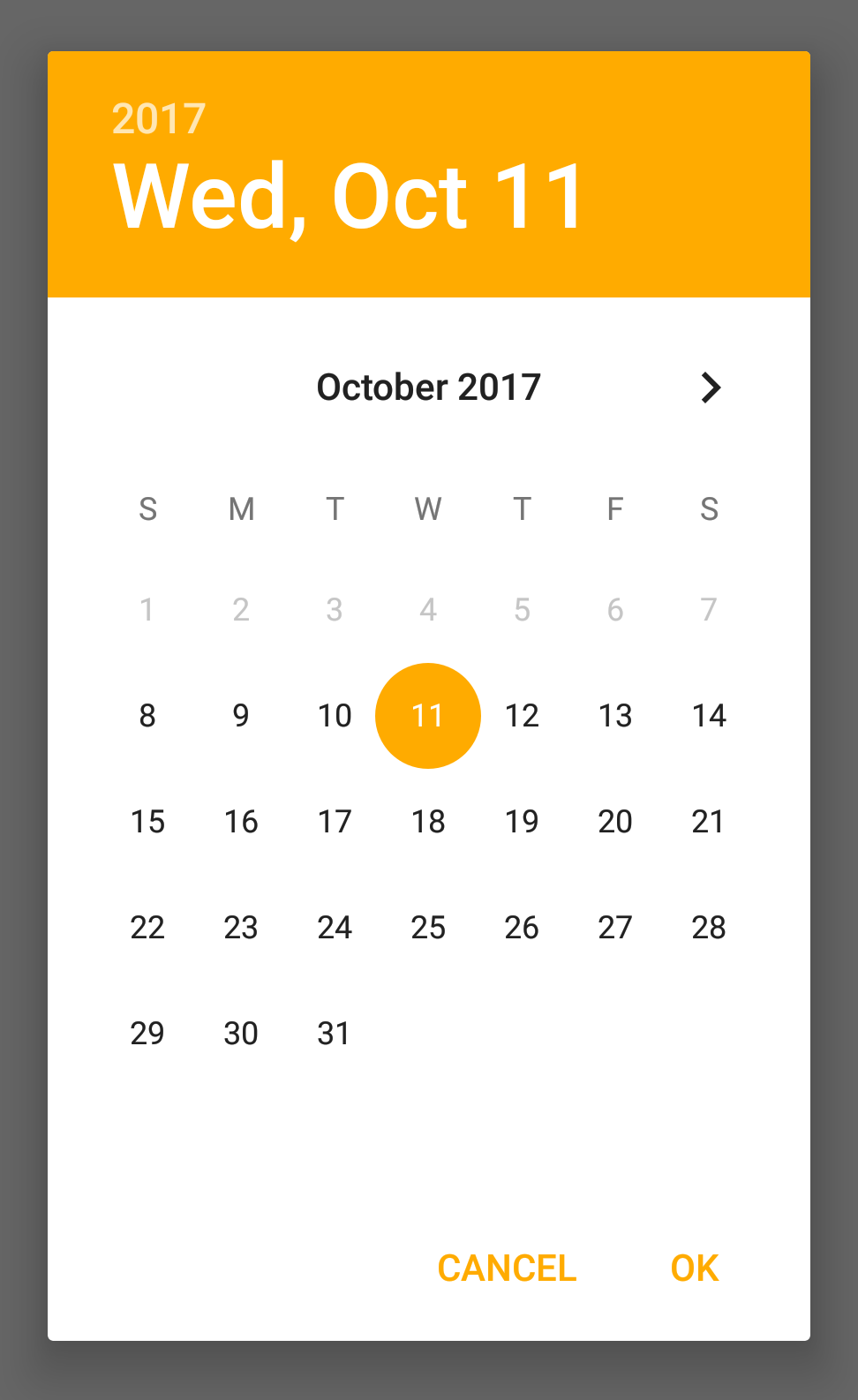 DateDialog on Android