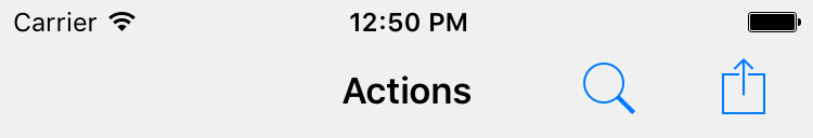 Action on iOS