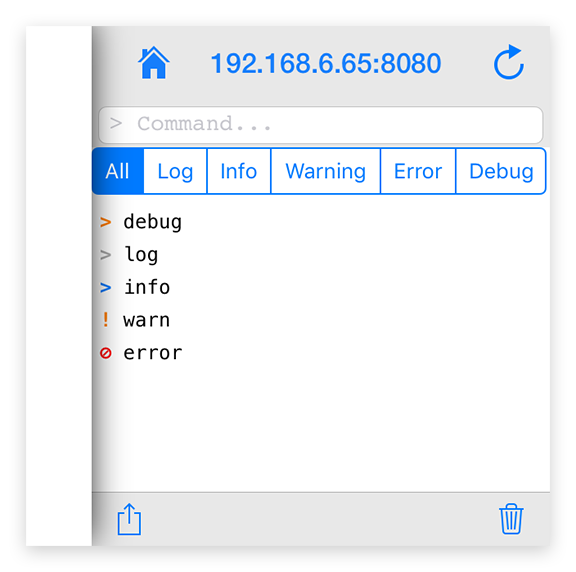 Console on iOS