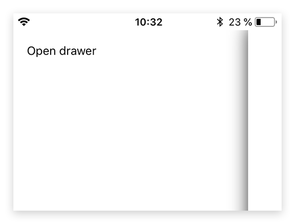 Drawer on iOS