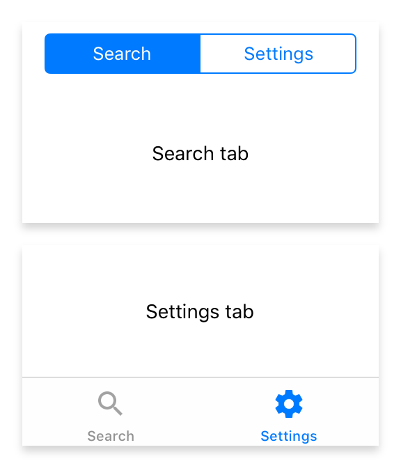 TabFolder on iOS
