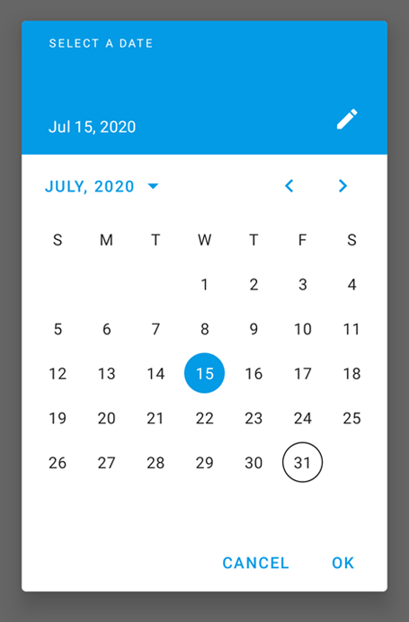 DateDialog on Android